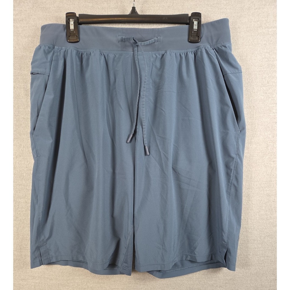 Lululemon Mens T.H.E. Short Linerless 11" Size XL Blue Drawstring Active Logo